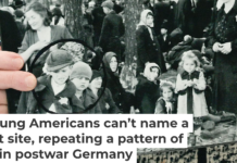 Irene Fogel Weiss holds a photograph of her mother and brothers, who were killed during the Holocaust, during a ceremony at the U.S. Capitol on April 14, 2026, in Washington. Heather Diehl/Getty Images